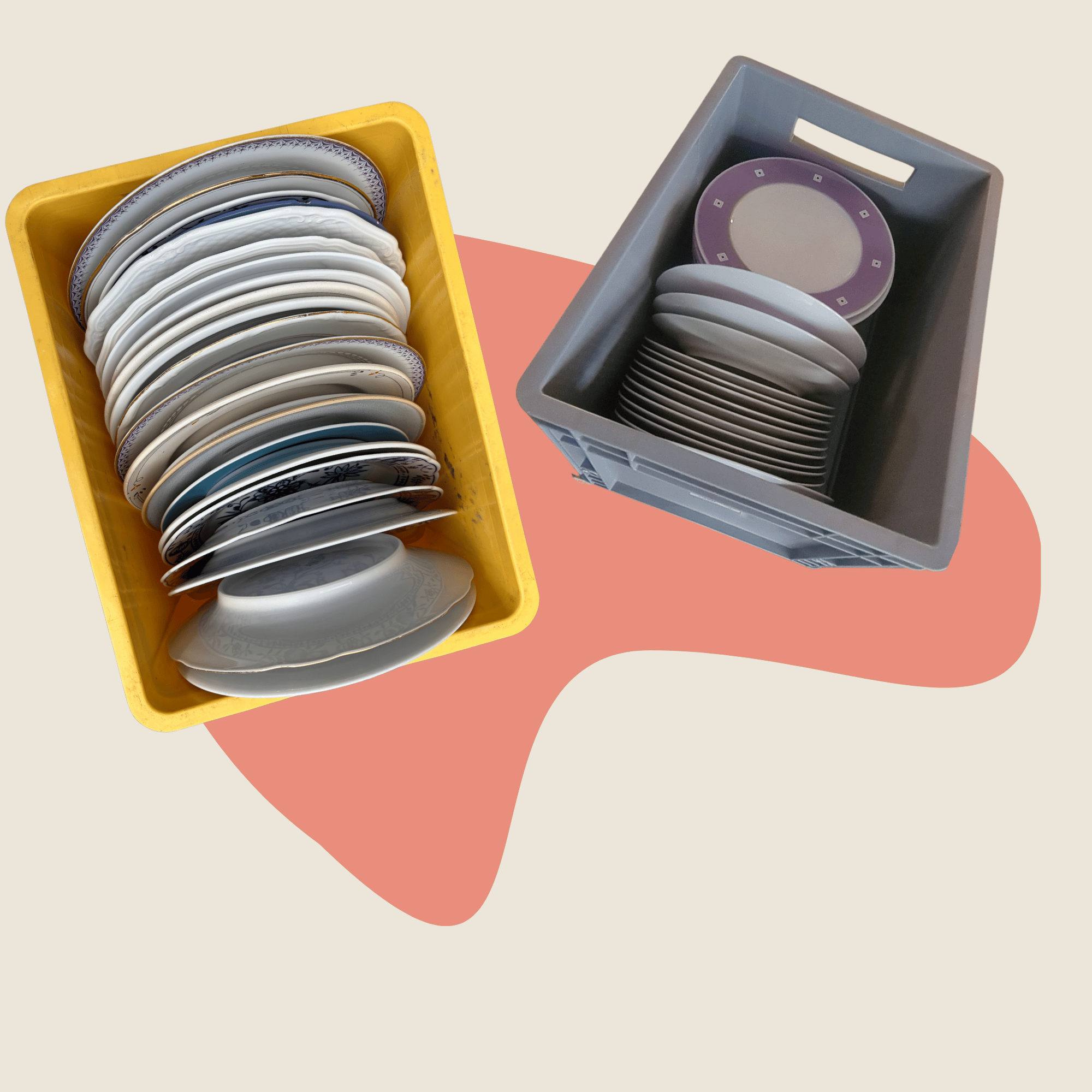 Porzellan-Teller Set